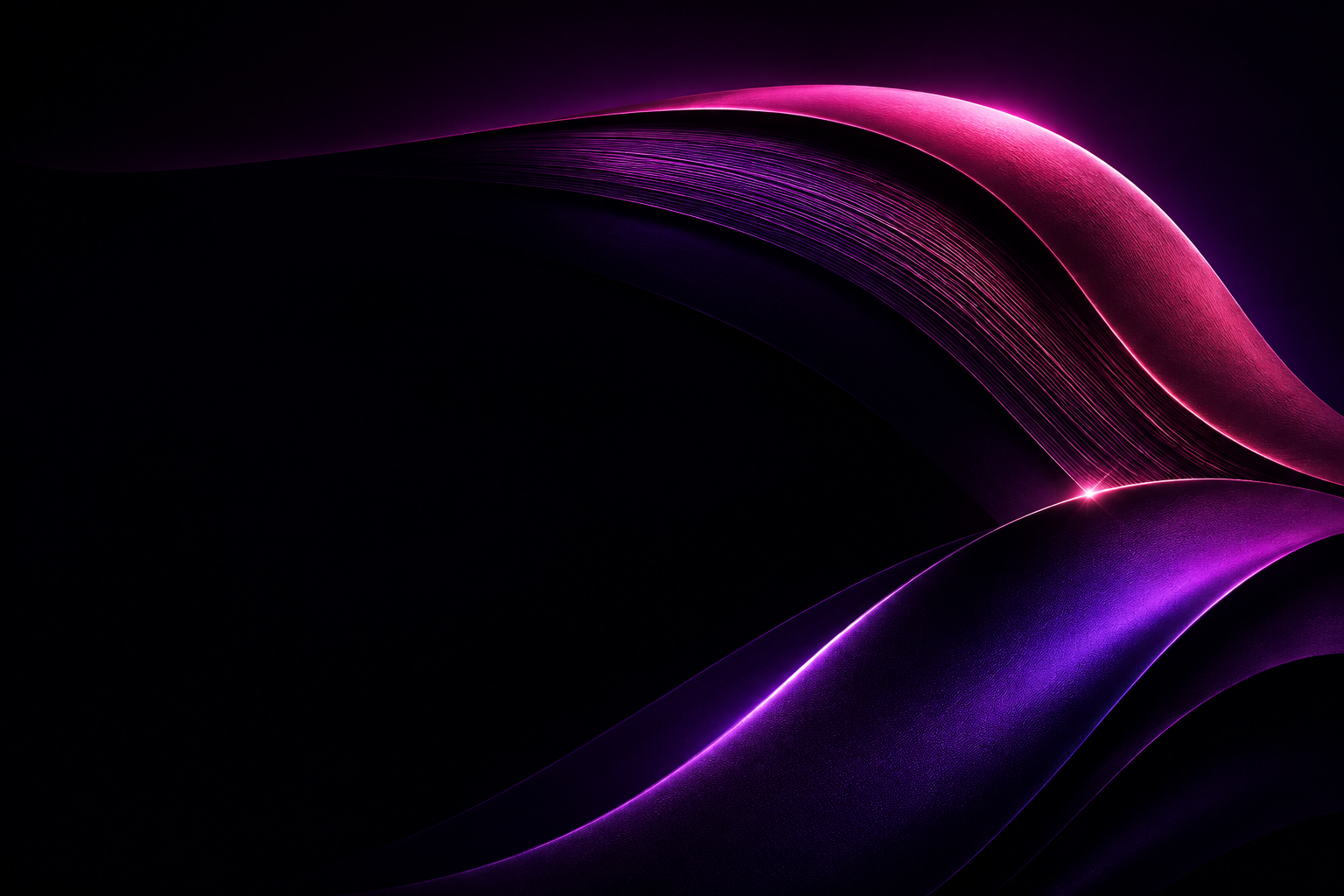 Abstract violet and pink sculptural ribbons